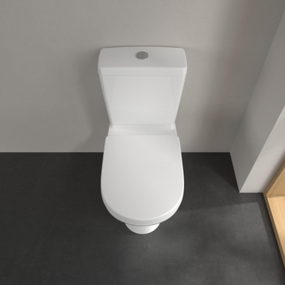 Villeroy & Boch O.novo staand toilet - zonder spoelrand - diepspoel - met AntiBac -CeramicPlus - Wit Alpin