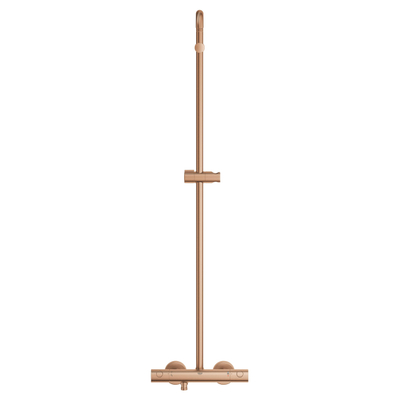 GROHE Tempesta 250 doucheset - met thermostaat wand - geborsteld warm sunset (koper)