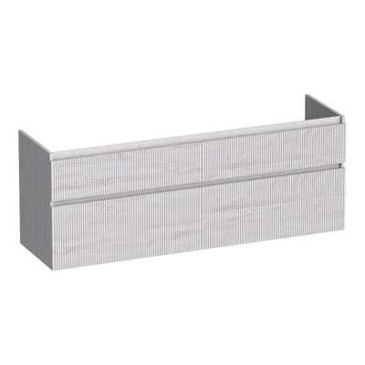 BRAUER Delight Wavy meuble sous lavabo 160 4 tiroirs softclose - sans poignée - 2 découpes pour siphon - Forest Seashell