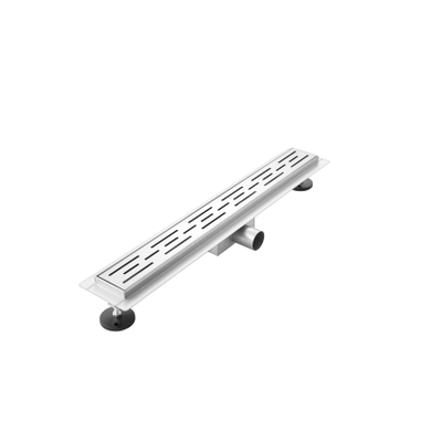Adema Ralo douchegoot - 80cm - met rooster - met flens - geborsteld RVS