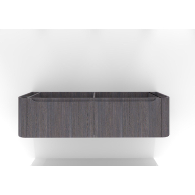 H&R badmeubelen Juice Wastafelonderkast - 160x45x40cm - afgeronde hoeken - 2 lades - geïntegreerde greep - wenge