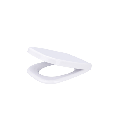 FugaFlow Eccelente Pietra Abattant WC - dégagement rapide - fermeture douce - compatible avec Duravit D-code - blanc brillant