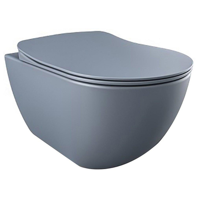 Rimoff Ophang Wc Zonder Sproeier (Bidet), Mat Basalt inclusief zitting SHOWROOMMODEL