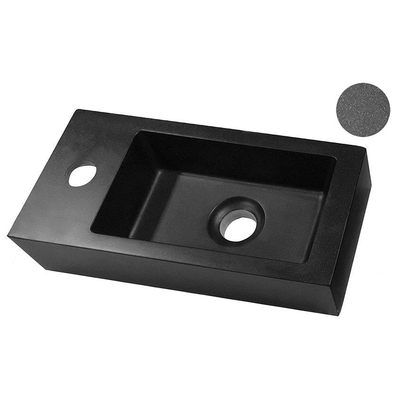 Wiesbaden Rhea S mini fontein links 36,5 x 18 x 9 cm quartz