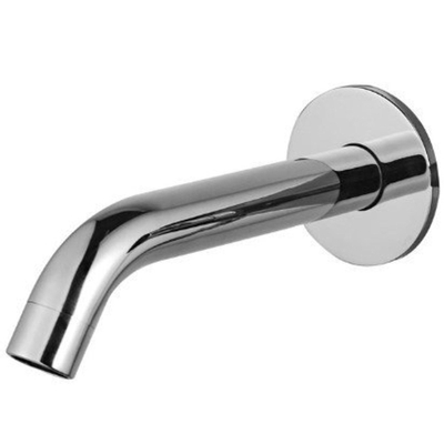 Fortifura Calvi Ensemble de robinet de baignoire - bec - 22cm réductible - flexible métallique - douchette à main - partie encastrable - support mural - chrome