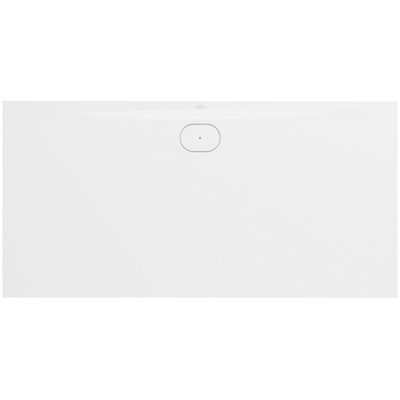 Villeroy & Boch Ecora douchebak - 180x90x3.5cm - afvoer lange zijde - stone white (wit)