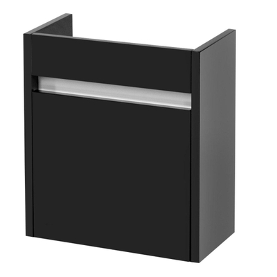 BRAUER New Future Armoire lave-mains avec miroir 40x22cm droite noir brillant