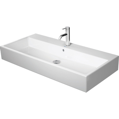 Duravit Vero air (meubel) wastafel - met kraangat - met overloop - 100x47cm - met wondergliss - wit