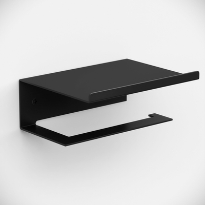 Ozean Eternal Toiletrolhouder - plateau - mat zwart SHOWROOMMODEL