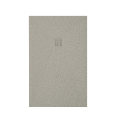 ZEZA Grade receveur de douche - 120x90cm - antidérapant - antibactérien - marbre minéral - rectangulaire - mat new pearl (beige)