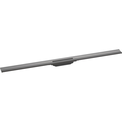 Hansgrohe RainDrain Flex douchegoot - 120cm - wandmontage - brushed black chrome (zwart)