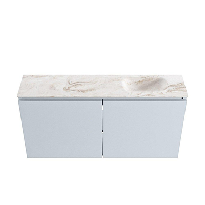 MONDIAZ TURE-DLUX 100cm meuble de toilettes Clay. EDEN lavabo Frappe position droite. Sans trou de robinet.