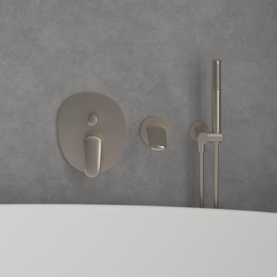 Villeroy & Boch Antao 1 greeps inbouwkraan - met omstel - Brushed Nickel (rvs)
