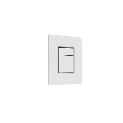 QeramiQ Push Metal Thin Bedieningspaneel - voor Grohe Skate - 2 knops - mat wit