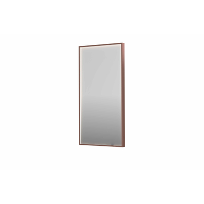 INK SP19 miroir - 50x4x100cm rectangulaire en cadre acier incl dir LED - chauffage - changement de couleur - dimmable et interrupteur - cuivre brossé