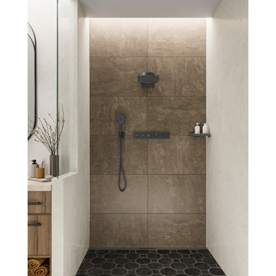 Hansgrohe RainSelect corps encastré pour mitigeur de douche thermostatique à 2 fonctions 45.6x90cm chrome brossé noir