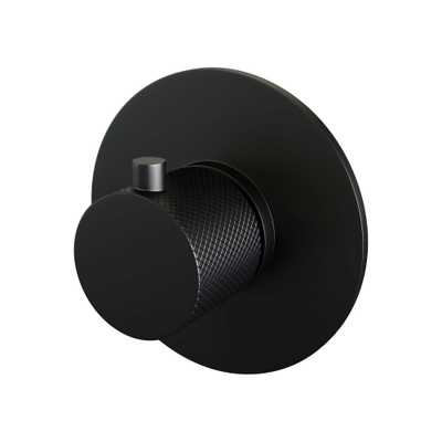 Brauer Black Carving Robinet thermostatique encastrable - avec partie encastrable - 1 bouton carving - noir mat