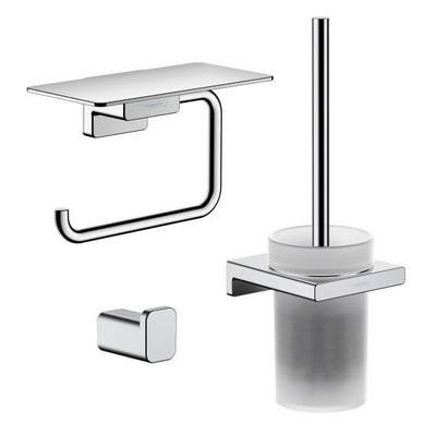 Hansgrohe Addstoris Ensemble accessoires WC - trois pièces - Chrome