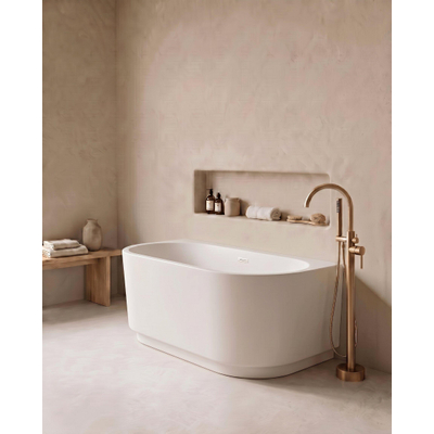 ZEZA Pure baignoire semi-îlot - 170x80x58cm - acrylique - blanc mat
