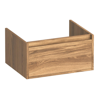 BRAUER Hope meuble sous-lavabo - 59x30x45.5cm - 1 tiroir softclose sans poignée - 1 découpe pour siphon - Honey