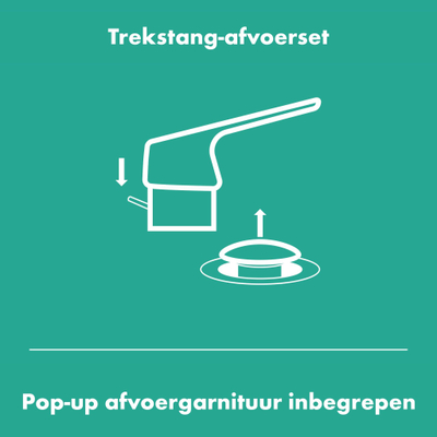 Hansgrohe VIVENIS 1 greeps wastafelkraan - 80 met trekwaste - mat wit