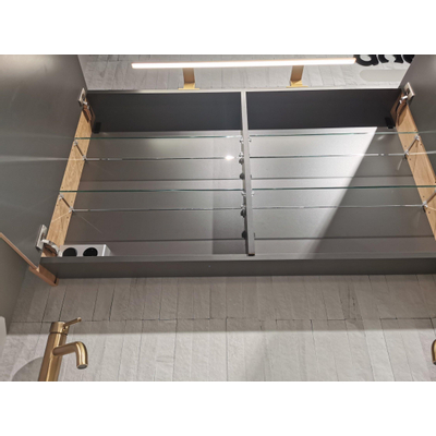 Saniclass Holz Base Armoire miroir - 120x70cm - chêne