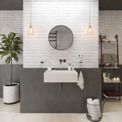 Ideavit SolidBliss Lavabo 60x40x16cm 0 trous de robinet Solid surface blanc mat