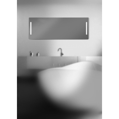 LoooX M-Line miroir – rectangle – 160 x 70 cm – LED directe – Aluminium (Argent)