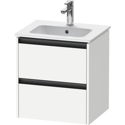 Duravit ketho.2 meuble 51x42x54.9cm pour 1 lavabo en aggloméré blanc mat