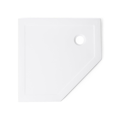 Marenza Diamond Douchebak - 90x90x4cm - vijfhoek - wit