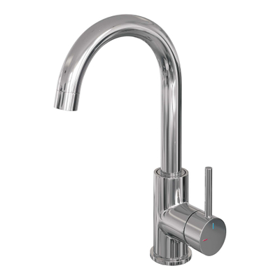 Brauer Chrome Edition mitigeur de lavabo ColdStart haut 1 trou avec levier à poser chrome poli