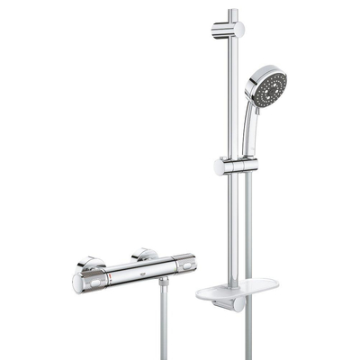 GROHE Precision Feel mitigeur thermostatique de douche avec ensemble barre de douche Chrome