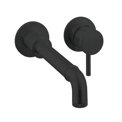 Crosswater MPRO INDUSTRIAL robinet de lavabo encastré sans vidage bec 20cm noir mat