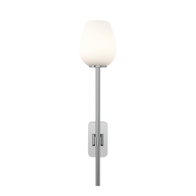Astro Tacoma Single Grande Applique plafonnier - 230V - IP44 - ovale - verre blanc - chrome