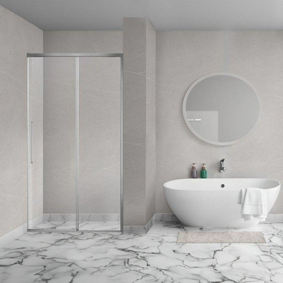 Aqua Vista Lokla Porte de niche - 150x200cm - incl. kit de montage - inox brossé