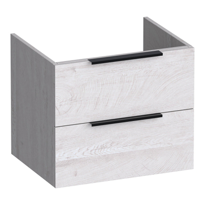 BRAUER Elevate meuble sous lavabo 60 excl. poignées à poser 2 tiroirs softclose et 1 découpe pour le siphon - Forest Seashell