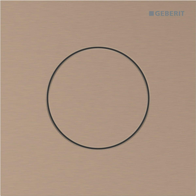 Geberit Type 40 urinioir bedieningsplaat - pneumatisch - rond - rood goud /geborsteld/easy-to-clean - geborsteld roodgoud brons (koper)