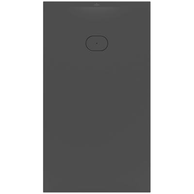 Villeroy & Boch Ecora douchebak - 160x90x4.5cm - afvoer korte zijde - anthracite (antraciet)