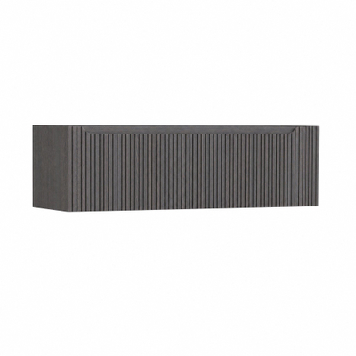 H&R Badmeubelen Juice Wastafelonderkast - 140x45x40cm - rechterhoek afgerond - 3D-front - 2 lades - geïntegreerde greep - wenge