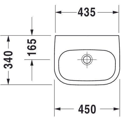 Duravit D-code fontein 450x145x340mm 0 kraangaten wit