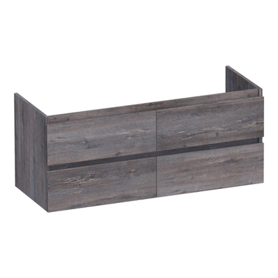 BRAUER Joy wastafelonderkast 120 4 softclose lades - greeploos - 2 sifon uitsparingen - Driftwood