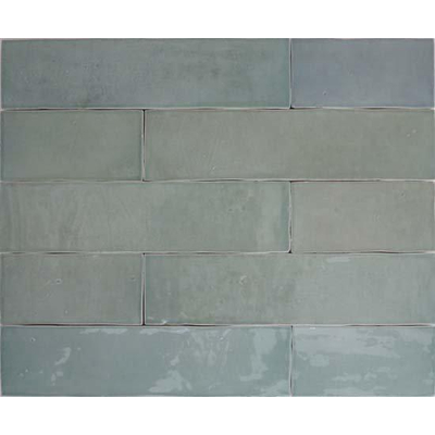 SAMPLE Ceralto Tavola Core Wandtegel 6x25cm 10mm witte scherf Vert D'Eau