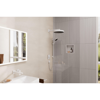 Hansgrohe douchearm - 38.9cm - wand - mat wit