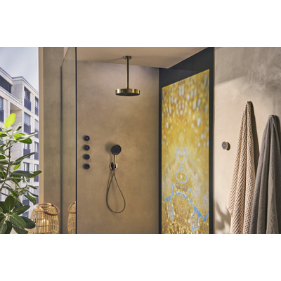 Hansgrohe Fixfit s - handdouchehouder inclusiefaansluitbocht - geborsteld brons
