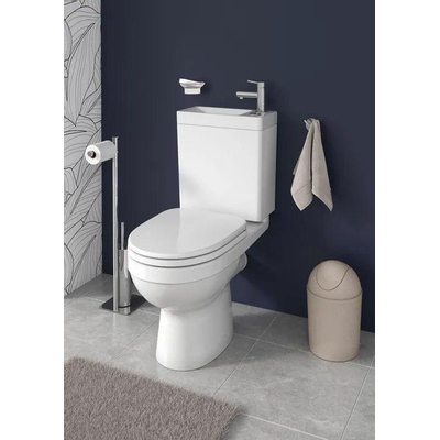 Allibert duoblok toiletset - 81x65x36.5cm - inclusief porseleinen fontein - met kraan en afvoer - keramiek wit