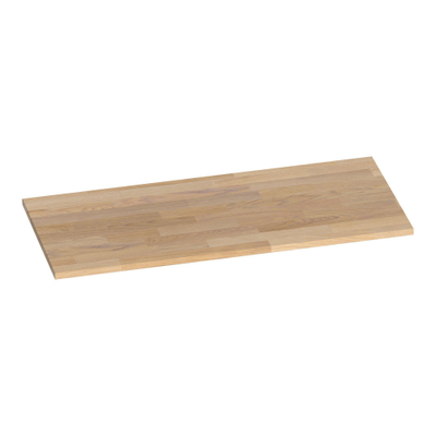 BRAUER Ocean Slim plan vasque - 100x46x2cm - bois abouté chêne gris