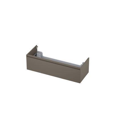 INK Badkamermeubelset - 120x45x35cm - 1 lade - greeploos - 1 wasbak - links - zonder kraangaten - Mat taupe