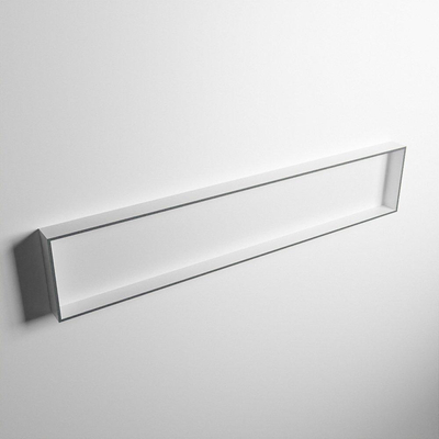 MONDIAZ EASY Nis - 149.5x29.5cm - geschikt voor in- of opbouw - 1 vak - kleur Plata | Talc