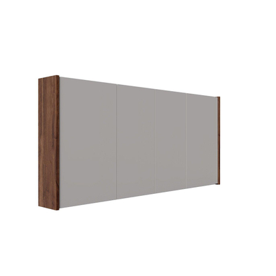 FugaFlow Eccelente Arredo armoire de toilette - 140x63x16cm - avec panneaux latéraux - noyer
