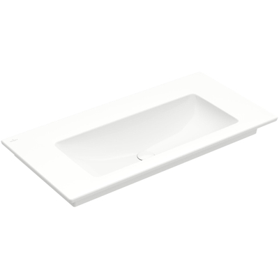Villeroy & Boch venticello meubelwastafel - 100x50cm - zonder kraangat - met overloop CeramicPlus - White Alpine (glans wit)